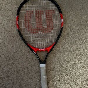 Wilson Red and Black Outdoor Tennis Racket with cover